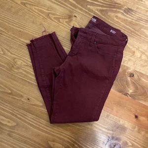 Ana Maroon Skinny Ankle
